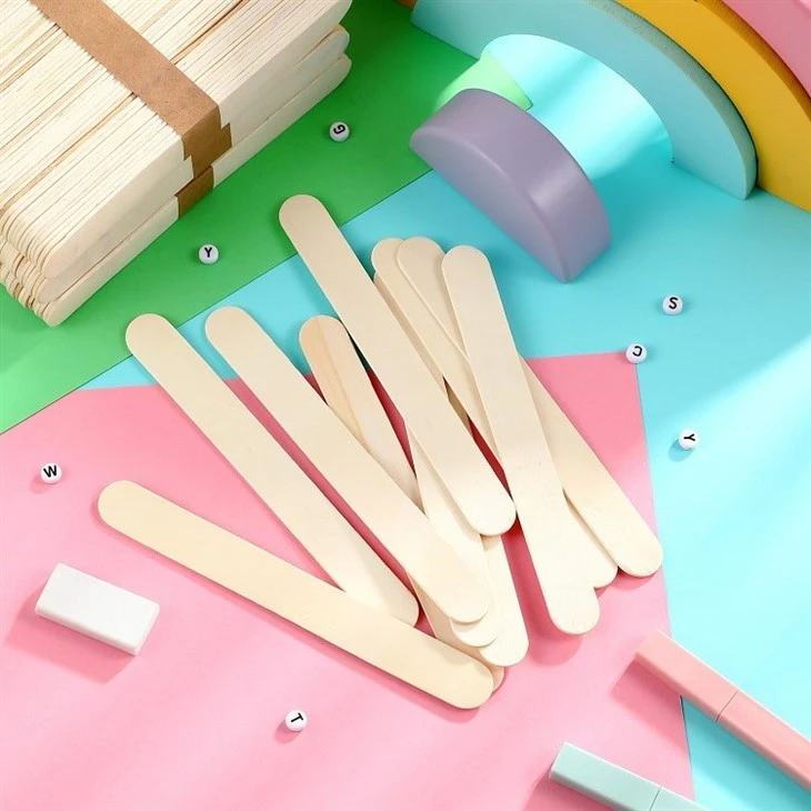 6inch Disposable Wooden Ice Cream Stick Popsicle Stick