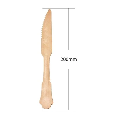 200 mm wegwerp houten mes